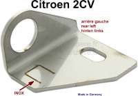 Citroen-2CV - Brake hose mounting plate, rear left. Suitable for Citroen 2CV, from year of manufacture 0