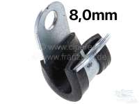Peugeot - Hydraulic + brake pipe handle made of metal. The fixture has a rubber lining and is to att