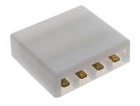 Renault - Fuse box with cap. Color: white. Holds 4 glass fuses. Replica. Connection: flat plug! Comp