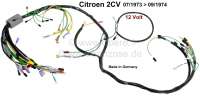 Alle - Main cable harness for Citroen 2CV. Installed from year of construction 07/1973 to 09/1974