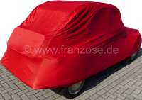 Citroen-DS-11CV-HY - Car cover 2CV, colour red. High quality synthetic fibre, air-permeable. Specially make for