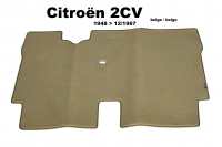 citroen 2cv carpet sets floor mats old front velour colour beige border P18917 - Image 1