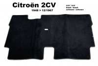citroen 2cv carpet sets floor mats old front velour colour black border P18916 - Image 1