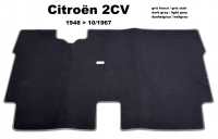 citroen 2cv carpet sets floor mats old front velour colour grey light P18918 - Image 1