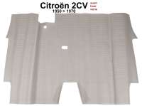 Renault - Rubber mat in front (grey), for Citroen 2CV with seat bench in front. For vehicles with st