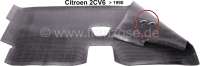 Citroen-2CV - Rubber mat rear, for Citroen 2CV6, Installed to production end! Optically like original! D