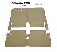 citroen 2cv carpet sets floor mats set velour colour beige border trim P18293 - Image 1