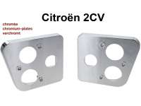 citroen 2cv chrome parts rear light spacer base 2 pieces left P16871 - Image 1
