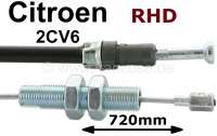 Citroen-2CV - Clutch cable for Citroen 2CV6 RHD, Dyane 6 RHD. Installed from year of construction 1970 t