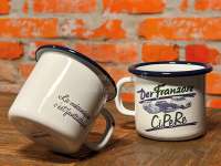 citroen 2cv coffee mug franzose enamel made P20781 - Image 2