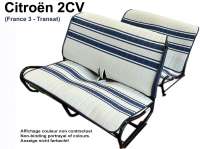 Citroen-2CV - Seat bench covering 2CV (France 3 - Transat), for 1 seat bench in front + 1 seat bench rea