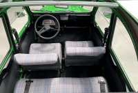 Alle - Seat cover 2CV6 Club, front + rear. Symmetrical backrest. Fabric (Ecossais 1661) in blue -