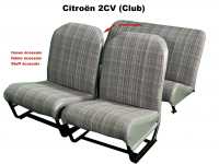 citroen 2cv complete seat covers sets cover 2cv6 club front rear symmetrical backrest fabric ecossais 1661 P18888 - Image 1