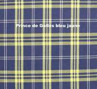 Renault - Seat cover 2CV front + rear. Symmetrical backrest. Fabric in chequered blue-yellow (Prince