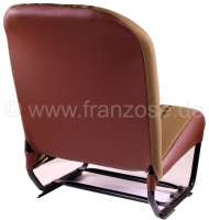 Citroen-2CV - Covering 2CV6 in front + rear. Symetri backrests. Material (Marron Raye 1667) in colors be