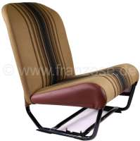 Citroen-2CV - Covering 2CV6 in front + rear. Symetri backrests. Material (Marron Raye 1667) in colors be