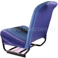 Citroen-2CV - Covering 2CV6 in front + rear. Symetri backrests. Material (Bleu Raye 1676) in colors ligh