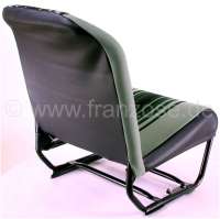 Alle - Covering 2CV6 front + rear. Symetri backrests. Material (Raye Vert) in colors green streak