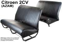 Citroen-2CV - Covering 2CV (AZAM) completely, for 1 seat bench in front + 1 seat bench rear. Vinyl black
