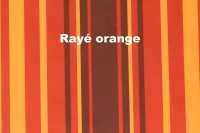 Peugeot - Covering 2CV in front + rear. Symetric backrest. Material: (Raye orange) streaked in color