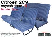 Citroen-2CV - Covering 2CV in front + rear. Asymetri backrests. Material: Damier Bleu (material with sma