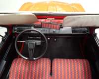 Renault - Covering 2CV in front + rear. Asymetric backrest. Material: Damier Rouge (material with sm