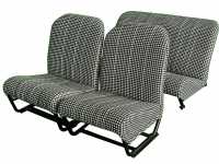 Alle - Coverings 2CV in front + rear. Symetri backrests. Material: Tissu Pied de poule Noir (blac