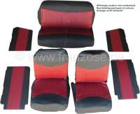 Citroen-2CV - Interior trim, front + rear seat corvers + door linings, for 2CV6. Very significant vinyl 
