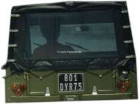 Alle - cover rear door Citroen Mehari color black, 4 buckles >07/1982