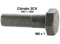 Citroen-2CV - Flywheel screw M8x1, lenght aboaut 28mm. Suitable for Citroen 2CV starting from 1967. Repr