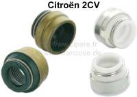Citroen-DS-11CV-HY - Valve stem seals, set (4 fittings), for Citroen 2CV6. Original Glaser. Inside diameter: 7,