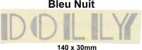 Citroen-2CV - Dolly emblem label (Ventilation shutter). Color: bleu nuit (dark-blue). Suitable for Citro