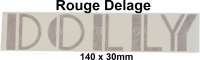 Citroen-2CV - Dolly emblem label (Ventilation shutter). Color: rouge delage (dark red). Suitable for Cit