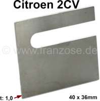 Citroen-2CV - Door latch spacer 2CV, 1mm heavily, per piece. Made in Germany.