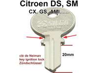 Citroen-2CV - Blank key door lock. Suitable for Citroen DS, up to year of construction 1974. Citroen AMI