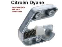 Peugeot - Dyane, door lock, lock latch left (installed on the door). Suitable for Citroen Dyane.