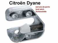Peugeot - Dyane, door lock, lock latch right (installed on the door). Suitable for Citroen Dyane.