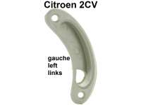 Alle - 2CV old, handle pan for the door opener in front on the left. Reproduction, color grey. Su
