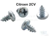 Citroen-2CV - Screw set (4x) for the cover of the striker plate at the B-post. Suitable for Citroen 2CV.