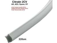 Alle - Back window seal - sealing trim, synthetic grey. Suitable for Citroen 2CV. Length: 2,23 me