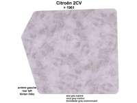 Citroen-2CV - Door lining highly, at the rear left + right. Suitable for Citroen 2CV, without cover from