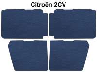 Citroen-2CV - Door panels complete for front + rear (4 pieces). Low version. Suitable for Citroen 2CV. C