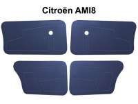 Citroen-2CV - Door panels complete for front + rear (4 pieces). High version. Suitable for Citroen 2CV. 