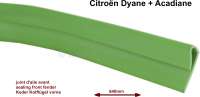 Sonstige-Citroen - Dyane, sealing trim for the front fender. Per piece. Color: Green!