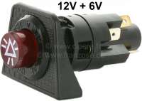 Citroen-2CV - Hazard warning light switch, manufacturer Hella. Complete with mounting bracket for retrof