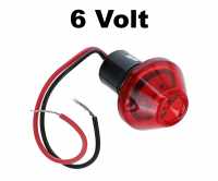 citroen 2cv electric dashboard red indicator light large cone shaped led 6 volt reproduction P14698 - Image 1
