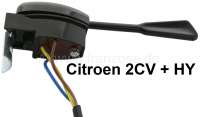 Citroen-DS-11CV-HY - Turn signal switch at the steering column, color black. Reproduction. Suitable for Citroen