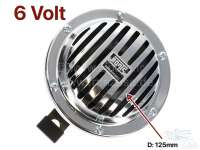 Alle - Horn chromium-plates.6 Volt! Very heavy version. Suitable for Citroen 11CV, HY, 2CV. Diame