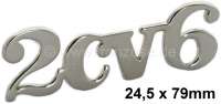 citroen 2cv emblem signature 2cv6 reproduction made metal P16863 - Image 1