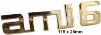 citroen 2cv emblem signature ami6 gold colorend reproduction made metal P16908 - Image 1
